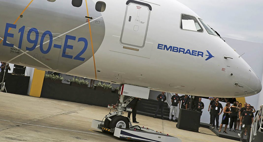 A Embraer é líder mundial na fabricação de jatos comerciais com até 150 assentos - Foto: Divulgação/Embraer