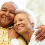 Senior African American couple at home