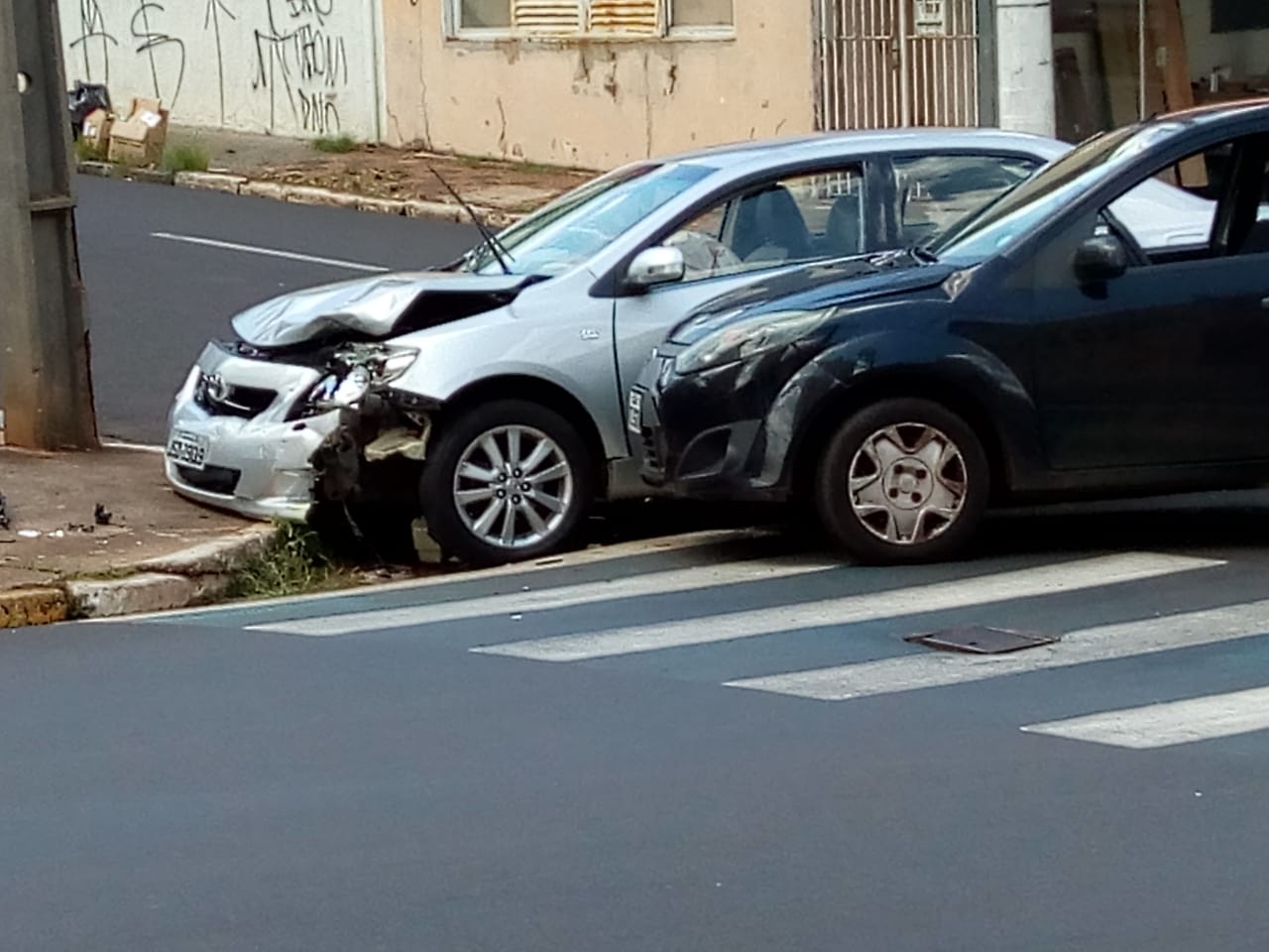 O acidente complicou o trânsito no local