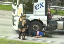 Motorista desmaia durante resgate de caminhão com suspeita de bomba no Rodoanel