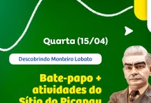 Quarta (15) com atividades do Sítio do Pica-Pau Amarelo nos 75 anos da Biblioteca Monteiro Lobato