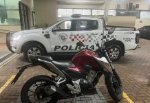 Polícia Militar recupera motocicleta roubada