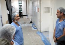 Gota de Leite recebe reforma no piso do Centro Cirúrgico